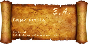 Bayer Attila névjegykártya