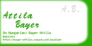 attila bayer business card